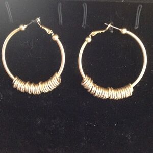Gold Bangle Hoop Earrings